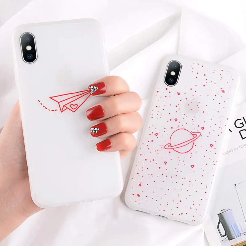 Moskado Телефон чехол для iPhone 6 S 7 8 плюс X XR XS Max световой Любовь Сердце звездное небо