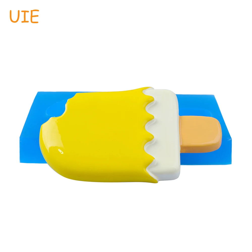 

XYL220U 96.3mm Large Bitten Ice Cream Bar Flexible Silicone Mold - Popsicle Mould Fondant, Sugarcraft, Chocolate, Resin, Clay