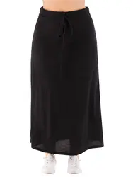 Женская Повседневная юбка с высокой талией Oversize длинная юбка с разрезами