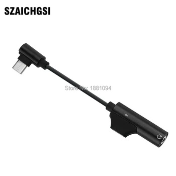 

500pcs Type-C Audio Charging Adapter 2 in 1 Type C Male to Female 3.5mm Headphone Jack + Charging Converter For Huawei P20 Pro