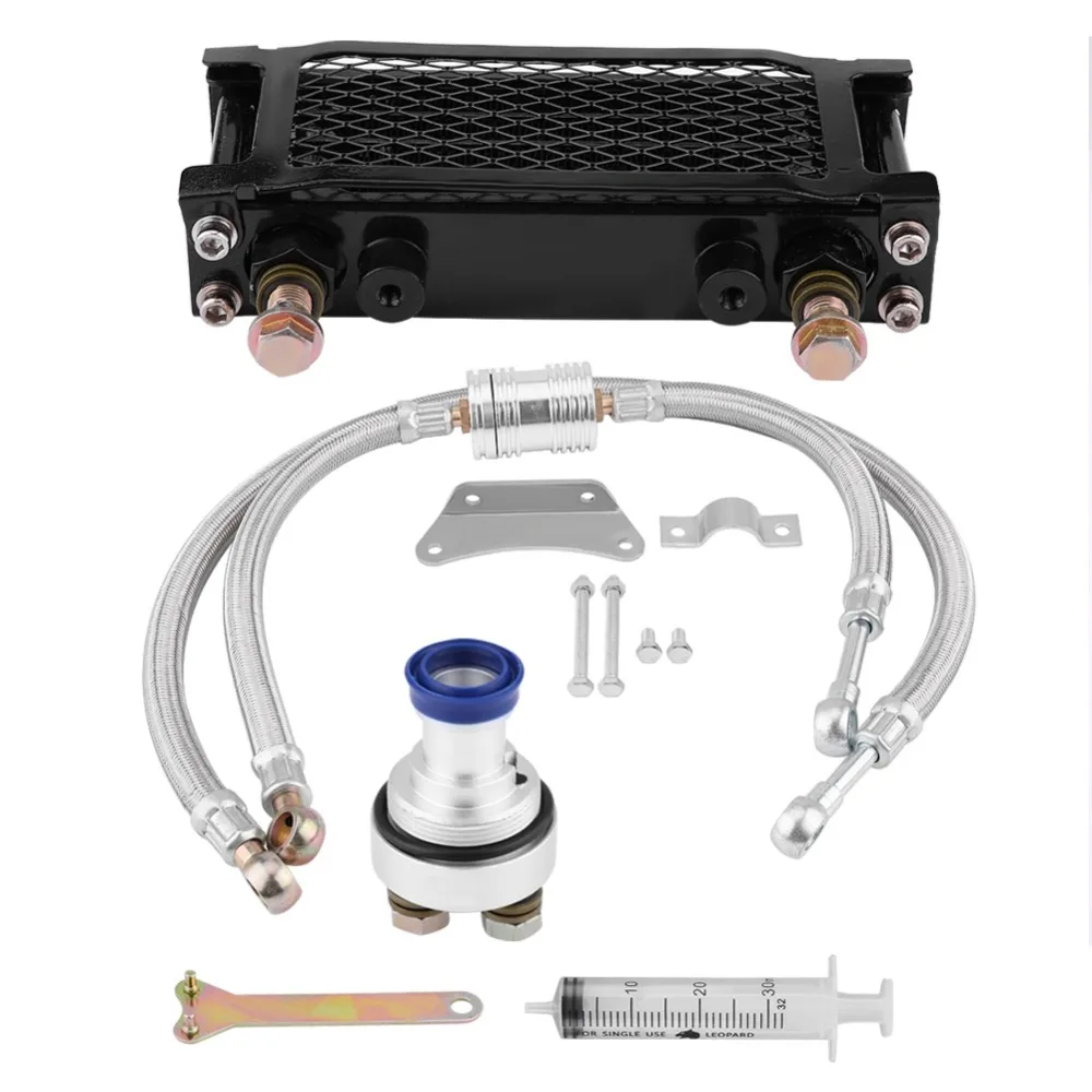 

Motorcycle Oil Cooler Durable Parts Motorcycle Engine Oil Cooler Oil Cooling Radiator System Kit for Honda CB CG 100CC-250CC