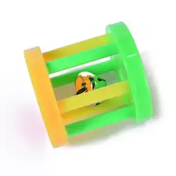 10 загруженных игрушки для котов нетоксичный пластик Pet Bird Колокольчик для хомяков игрушка обучение, игры Практика случайный цвет Быстрая