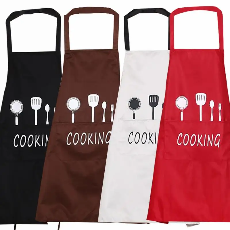 

Pure Color Cooking Kitchen Apron For Woman Men Chef Waiter Cafe Shop BBQ Hairdresser Aprons Custom Logo Gift Bibs Wholesale