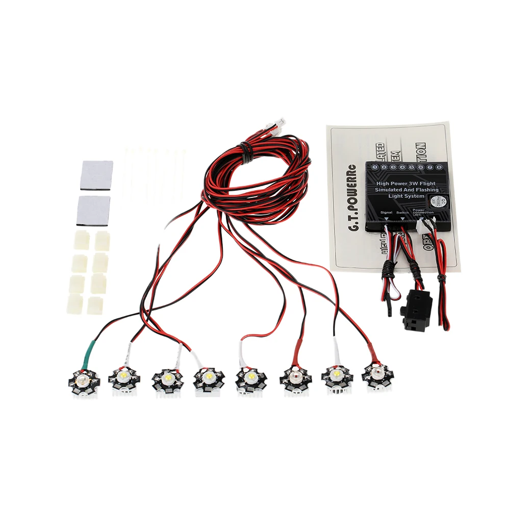 G.T.POWER 4 8 6V 1200mA Высокая мощность 3W F светильник Смоделированный и мигающий система