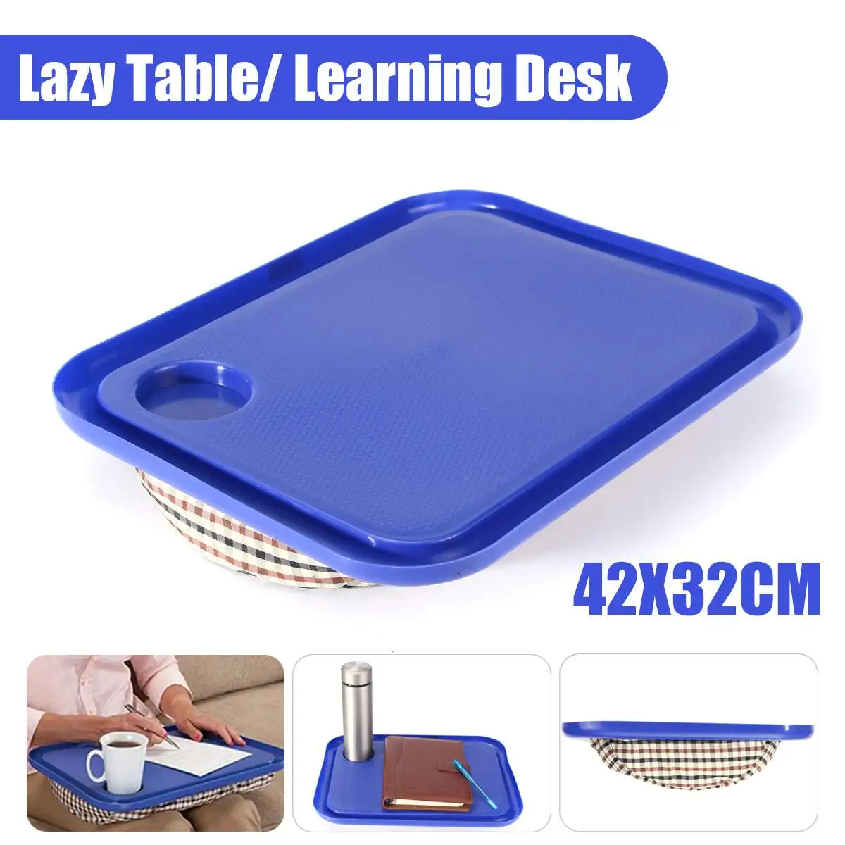 

New Handy Lap Tray Laptop Table 42X32cm Portable Outdoor Learning Desk Lazy Tables New Laptop Stand Holder For Bed For Notebook