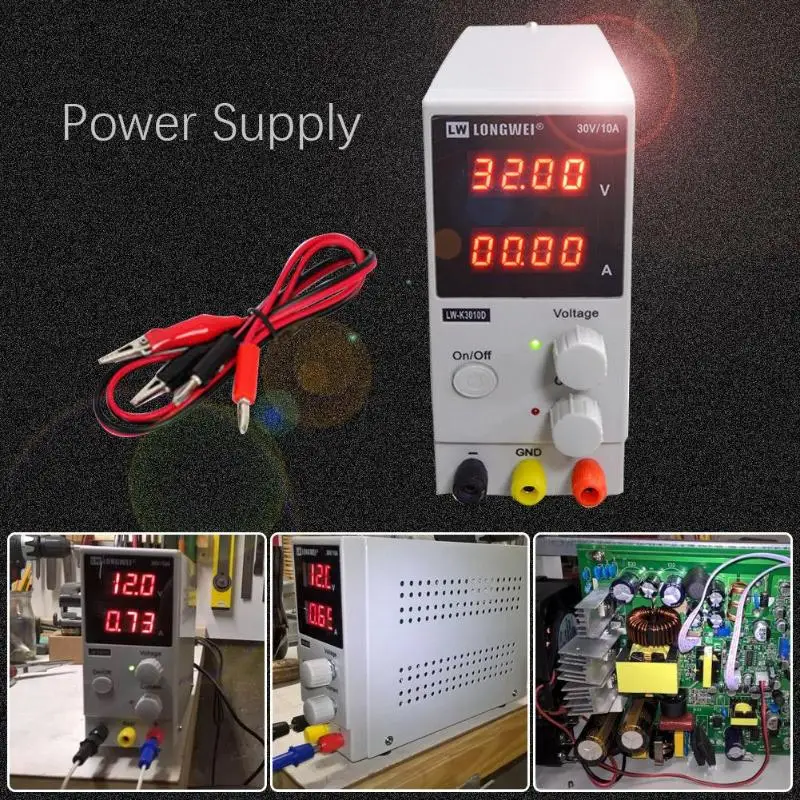 LW K3010D 30В 10А Регулируемый 4 разрядный цифровой тест DC импульсный источник питания