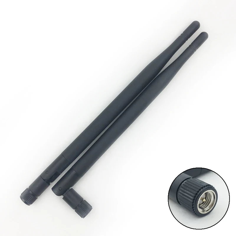 

2.4G 4dBi High Gain Wireless WiFi Antenna RP-SMA Booster Amplifier WLAN Router 2PCS 17cm