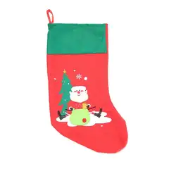 Новогоднее украшение подарок Санта носки для рождественских подарков подарочные пакеты из нетканого материала вышивка рождественские