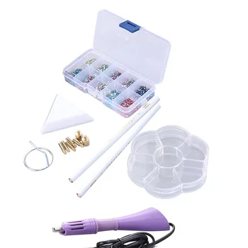 

Hotfix Applicator Rhinestone Setter Hot-fix Applicator Wand Tool Hot Fix Kit Set with 7 Tips & Hotfix Rhinestones (EU Plug)