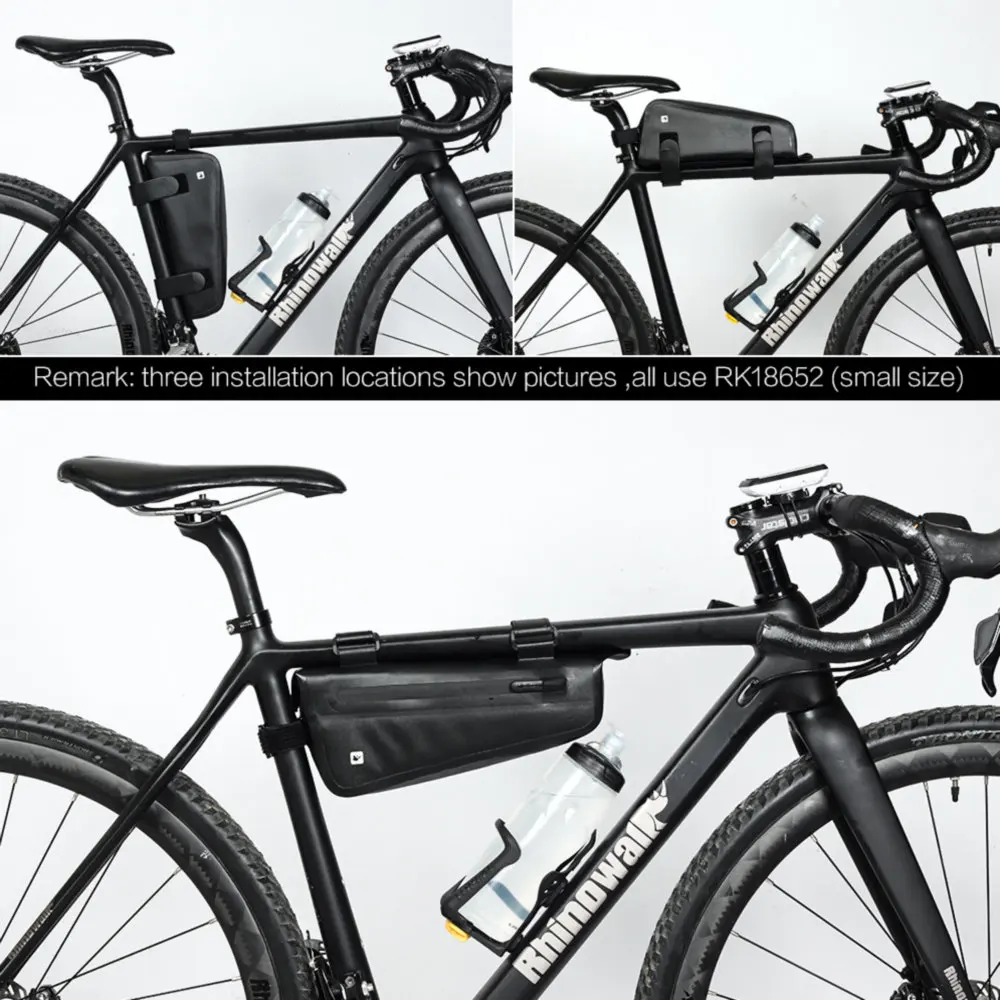 RHINOWALK 2.5L Bicycle Bag Bike Front Frame Tube Triangle-Bag Road MTB Waterproo