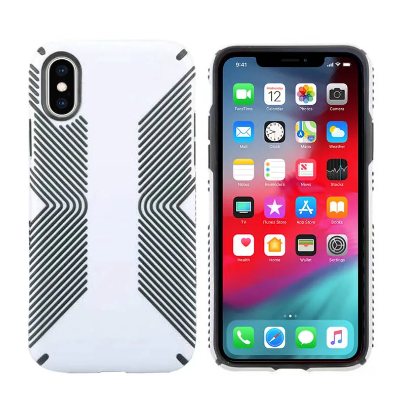 

Luxury Shockproof Drop Protective Grip Case For iPhone X XS XR XS Max 8 7 Plus Two Layers Protection Back Cover