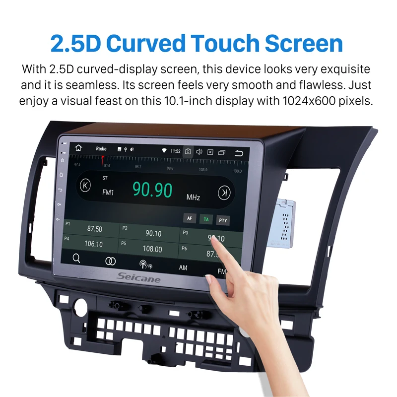 Top Seicane 10.1 inch Android 8.1 for 2007-2015 Mitsubishi Lancer Car Radio 1024*600 GPS navigation Multimedia Mirror link 4G WIFI 2