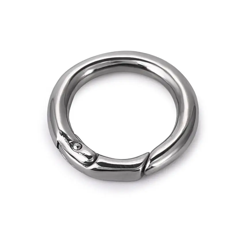 

2pcs/lot 20mm Spring Metal Round Ring Openable Keyring Leather Bag Belt Strap Chain Buckle DIY Snap Clasp Bag Parts Accessories