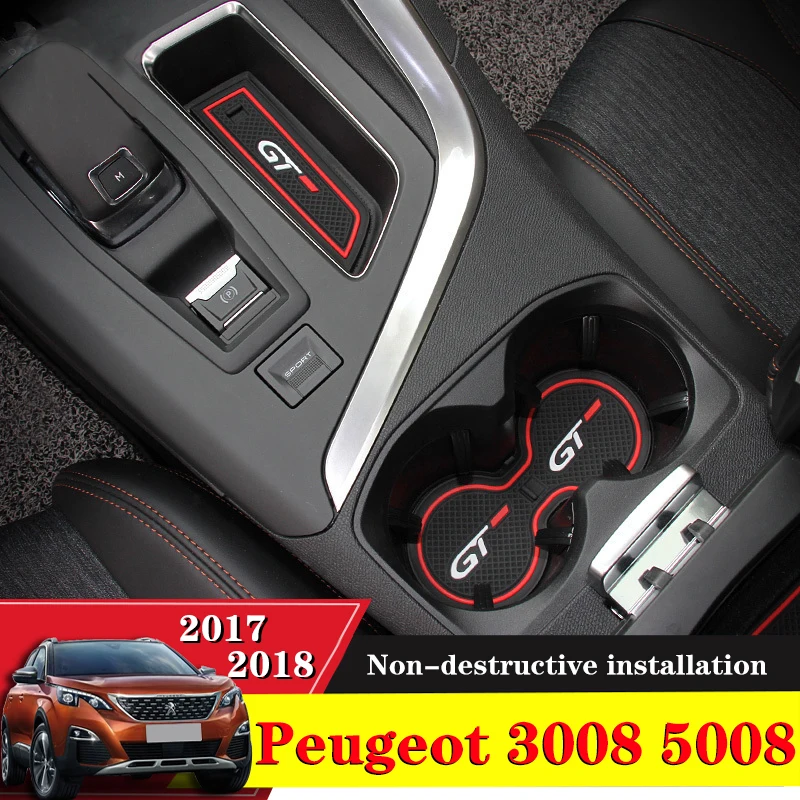 13x Blue Car Door mats gate slot mat Cup Pads Trim for Skoda Kodiaq 2017-2018