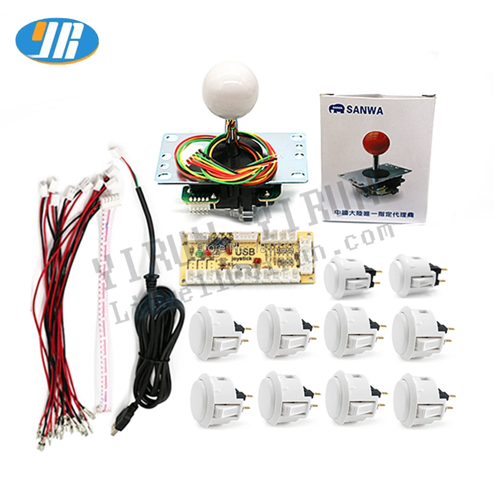 Оригинальный Sanwa Япония JLF TP 8YT OBSF 30 кнопочный переключатель USB к ПК нулевой задержкой кодер для JAMMA Аркады DIY