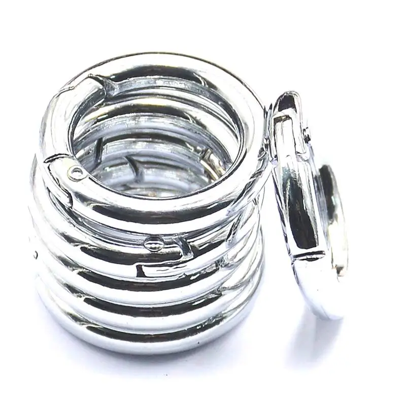 

6Pcs Round Carabiner Gate O Ring Snap Clip Trigger Spring Keyring Buckle for Hiking Camping