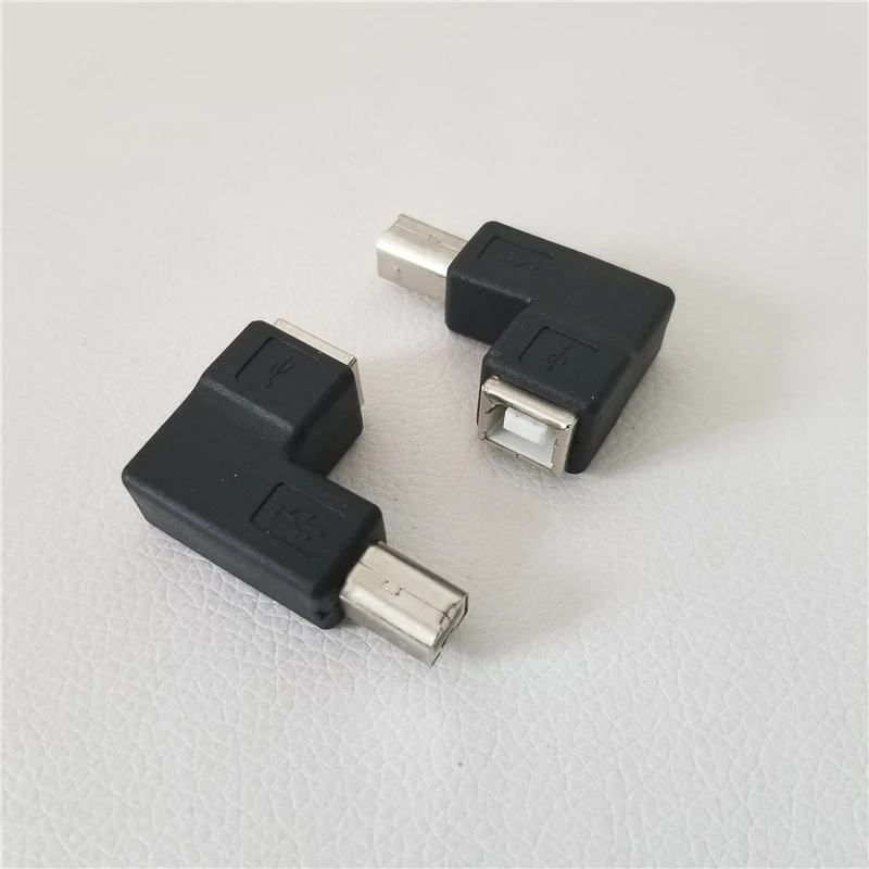 USB 2,0 Тип B принтер порты и разъёмы адаптер конвертер 90 градусов правый угол Plug Extender Jack для принтера сканер черный