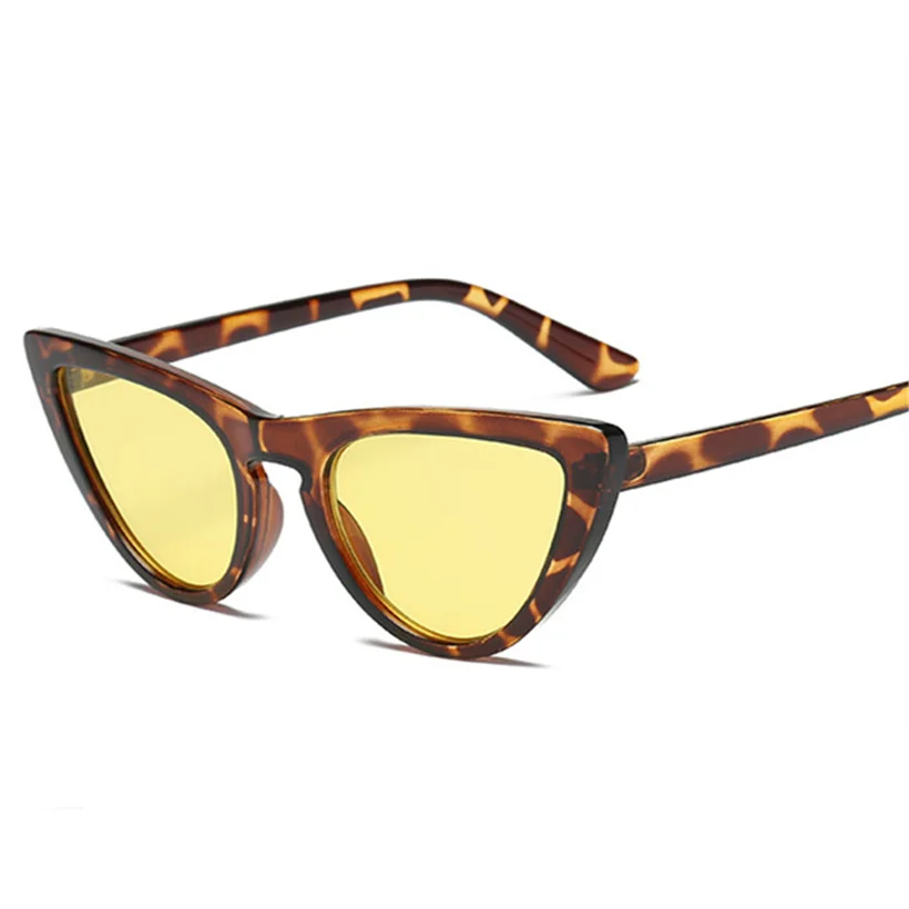 XojoX кошачий глаз солнцезащитные очки женские модные брендовые солнцезащитные очки дизайнерские ретро очки женские желтые роскошные солнцезащитные очки UV400