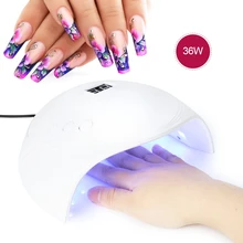 Профессиональный 36 W Nail Art светодиодный светильник Сушилка Гель-лак аппарат для маникюра инфракрасный Интеллектуальный автоматический лампа для сушки ногтей