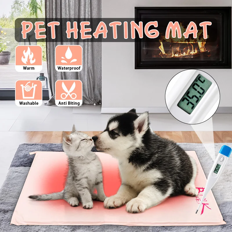 

S M L 3Size Heated Mat Cat Rest Blanket Waterproof Breathable Cushion Soft Warm Sleep Pad Mats Dog Home Appliances Accessories