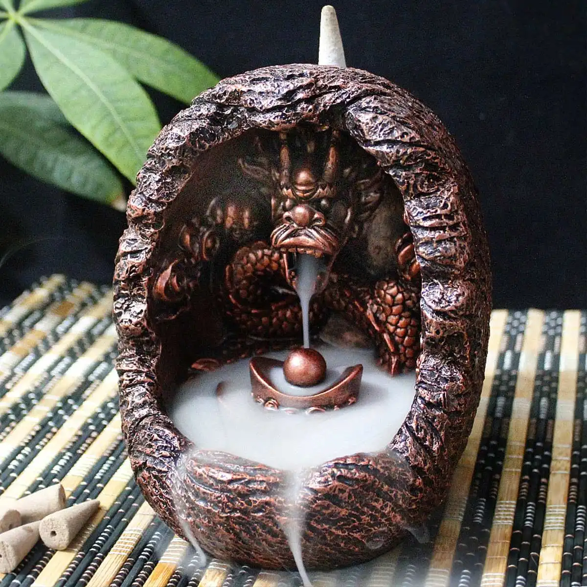 Buy Chinese Dragon Fountain Resin Backflow Ceramic