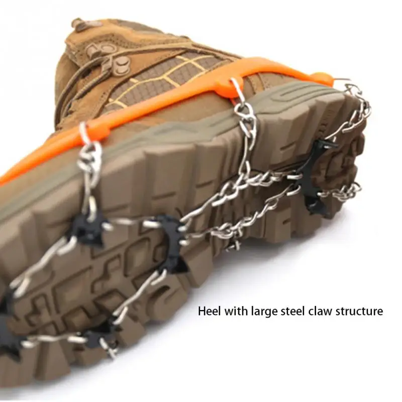 

New high quality Crampons Winter Ice Gripper Shoe Cover Snow Outdoor Non Slip Manganese Steel Hiking Spikes Cleats Climbing