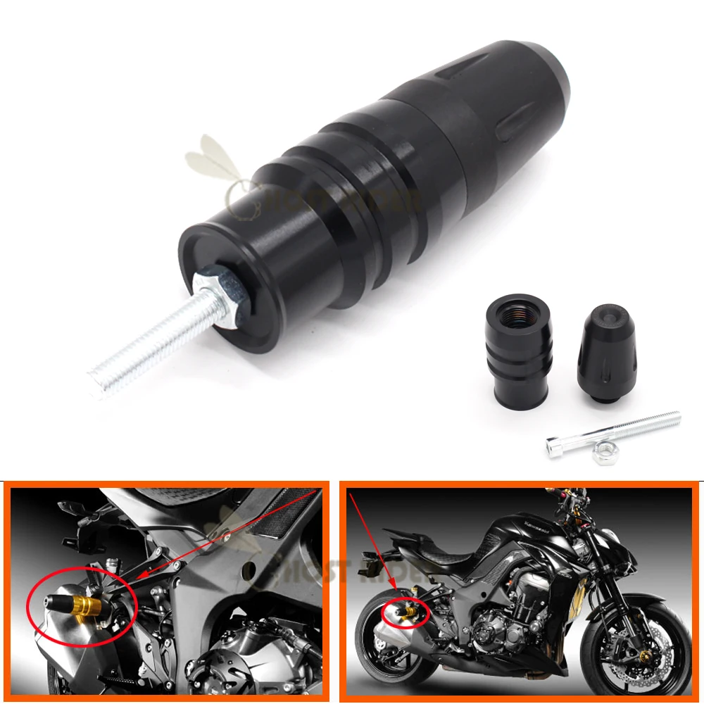 1 шт. защитные накладки на выхлопные ползунки для Kawasaki Z1000 Z1000SX 2013-2017 черные