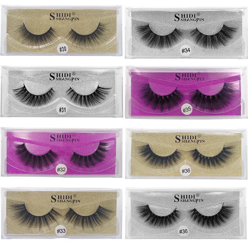 

SHIDISHANGPIN 1 pair natural eyelashes 3d mink lashes long false eyelashes hand made makeup eyelash extension 1 box S25