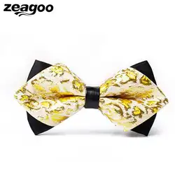 Для мужчин модный принт регулируемый галстук Блестящий легко и удобно носить бабочка галстук-бабочка Формальная свадьба