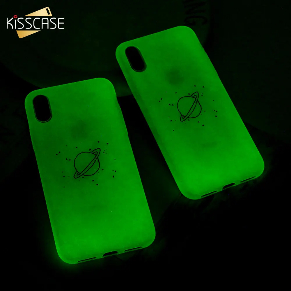 KISSCASE Прекрасный Светящийся чехол для iPhone X XS XR Max 7 6 6S 8 Plus мягкий силиконовый с