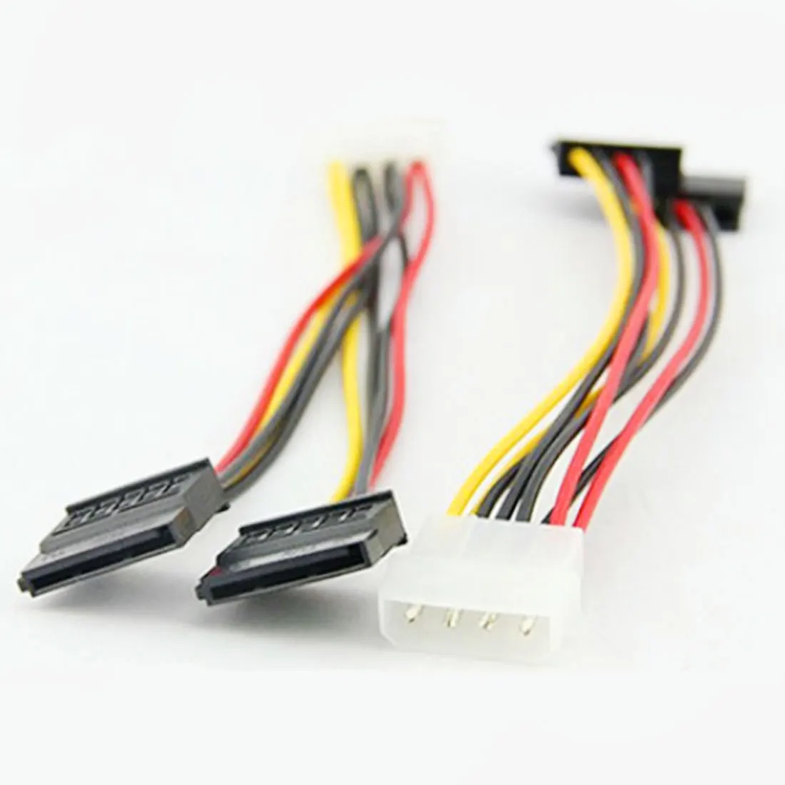 Шт. 1 шт. компьютерный кабель 4 Pin IDE Мощность Splitter 1 штекер до 2 Женский ATA/SATA мощность кабель Y Splitter Жесткий диск питание Кабель