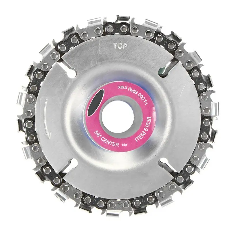 

4 Inch Woodworking Angle Chain Grinding Disc Sculpting Tool Cutting Blade Wood Carving Disc for 100/115mm Angle Grinder Abrasive