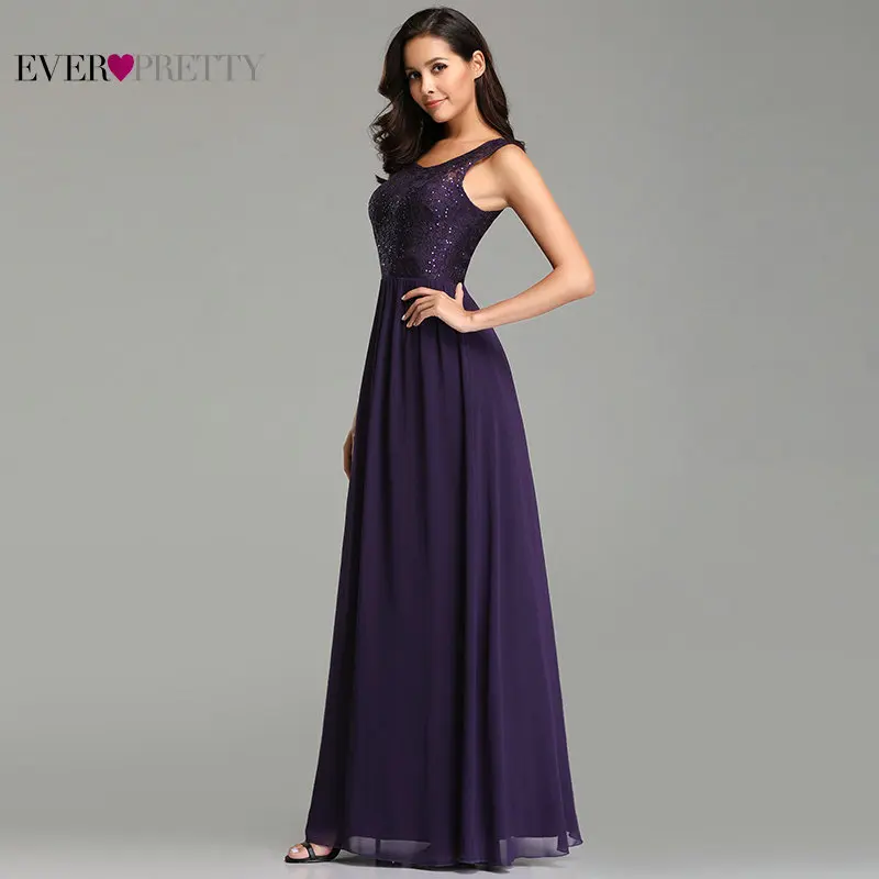 

Vintage Lace Prom Dresses Long Ever Pretty Elegant Sequined A-Line O-Neck Chiffon Formal Dresses Summer Sexy party Gowns 2019