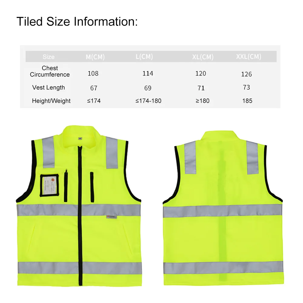 SFVest высокая видимость светоотражающий жилет безопасности светоотражающий жилет Мульти Карманы Спецодежда Безопасность Рабочая одежда жилет безопасности
