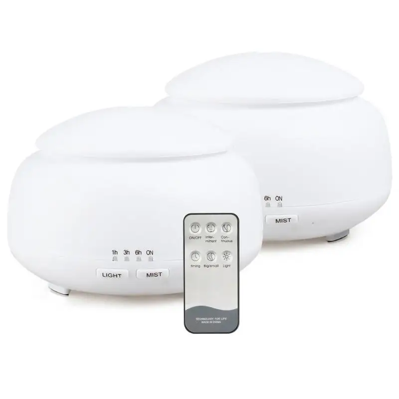 

Wood Grain Aroma Oil Diffuser Huile Essentiel Ultrasonic Air Humidifier Manual/Remote Control Humidificador w/7-Color Light