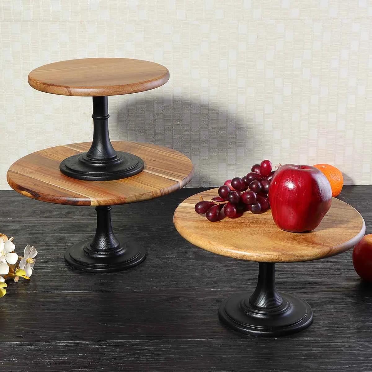 

Wood Cake Accessory Metal Base Cake Stand Display Tray Wedding Party Table Decoration Supplier Cakes Accessory Cookie Tools