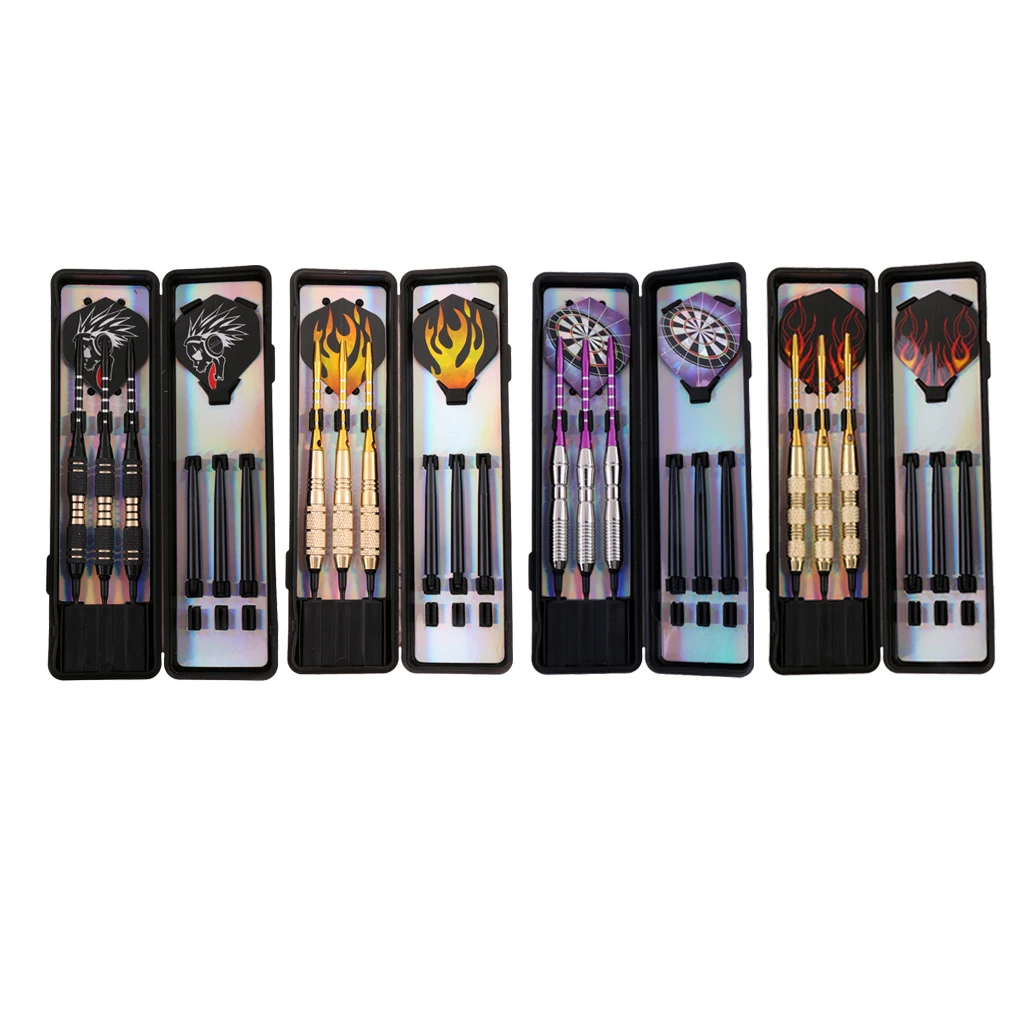 

12 Pieces Professional Iron Barrels Plastic Soft Tip Darts with Storage Case, Assorted Colors