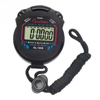 

electronic Stopwatch Classic Digital Professional Handheld LCD Chronograph Sports Stopwatch Timer Stop Watch with string*