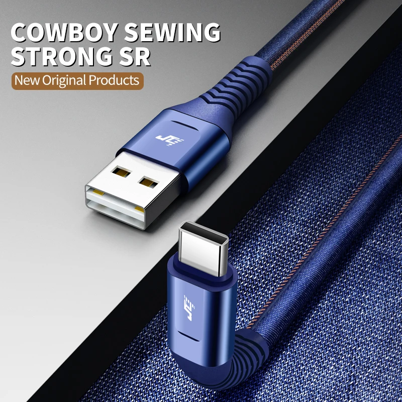 

iHaitun Denim USB Cable For iPhone XS MAX XR X Cables Fast Data For iPhone X 8 7 6 Charging Wire Cord Charger Micro Cable Type C