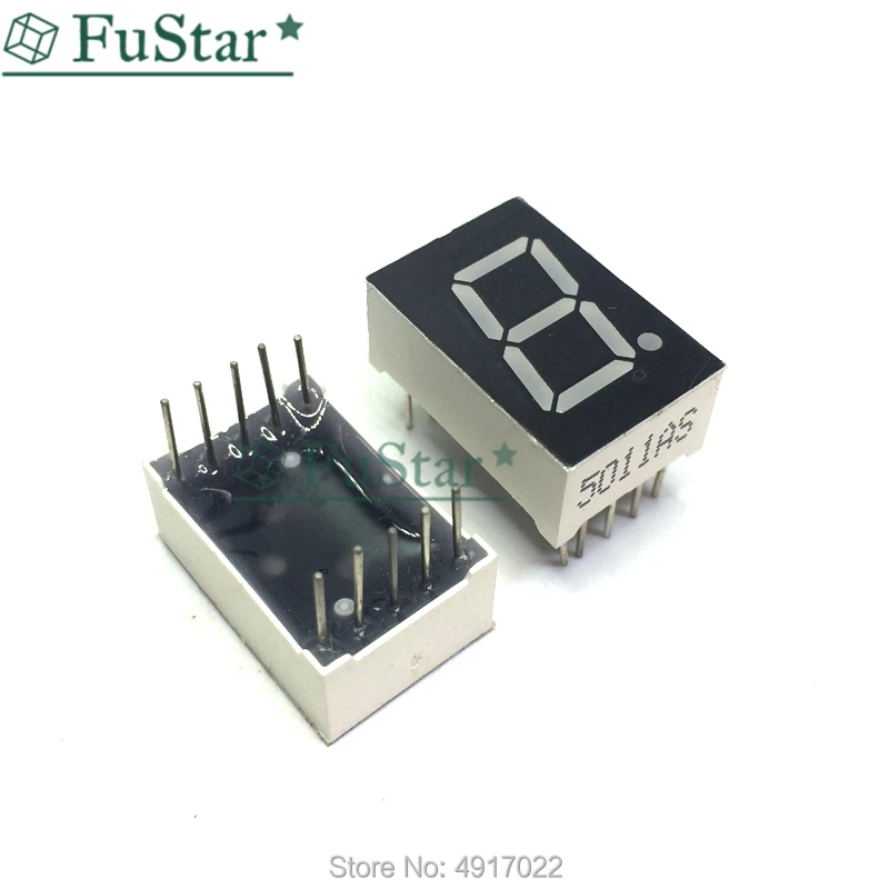

10pcs 0.5inch 7 Segment 1 bit Digital Tube Red Common Cathode LED Digit Display 0.5inch 0.5 0.5 inch 0.5'' 0.5in. one 1 bit