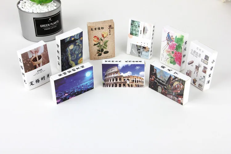 10 стилей 30pes Липкие заметки в штучной упаковке Открытка Крафт-бумага 100gsm карты Памятка наклейка для вечеринки закладки Обучающие карты(Китай