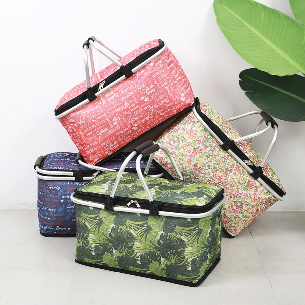 

Lixada 29L New Picnic Bag Picnic Basket Lunch Basket Foldable Insulated Thermal Camping Bags Cooler Lunch Tote for Outdoor Food