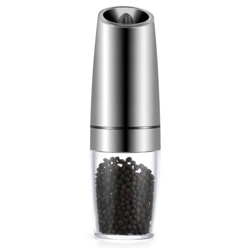 

Automatic Gravity Electric Pepper Grinder Salt Grain Mill Easy Single Hand Operation With LED Light Kitchen Gadgets