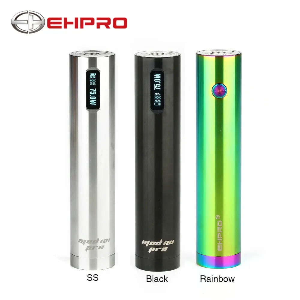 

75W Ehpro 101 Pro TC MOD with OLED Display Ecigs Pen Style Vape Mod Powered by Single 21700/20700/18650 Battery for RDA Atomizer