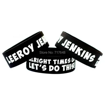 

100pcs Leeroy Jenkins Times Up Let's Do This wristband silicone bracelets free shipping by epacket A