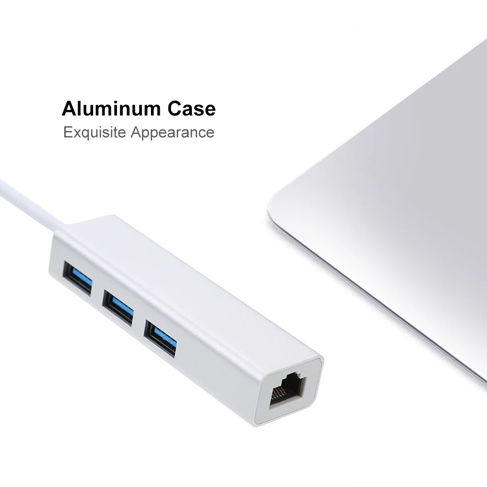 Usb-концентратор type-C концентратор до 3 USB 3,0 порты Ethernet порт быстрая скорость передачи до 5Gbp/s адаптер для MacBook Pro