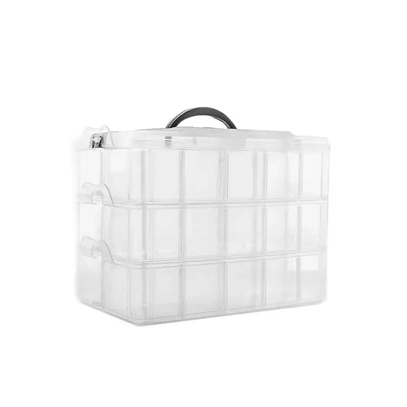 

Portable Plastic Storage Box Detachable 30-Grid Three-Layer For Lego Toy Accessories Storage Perfect Organizers