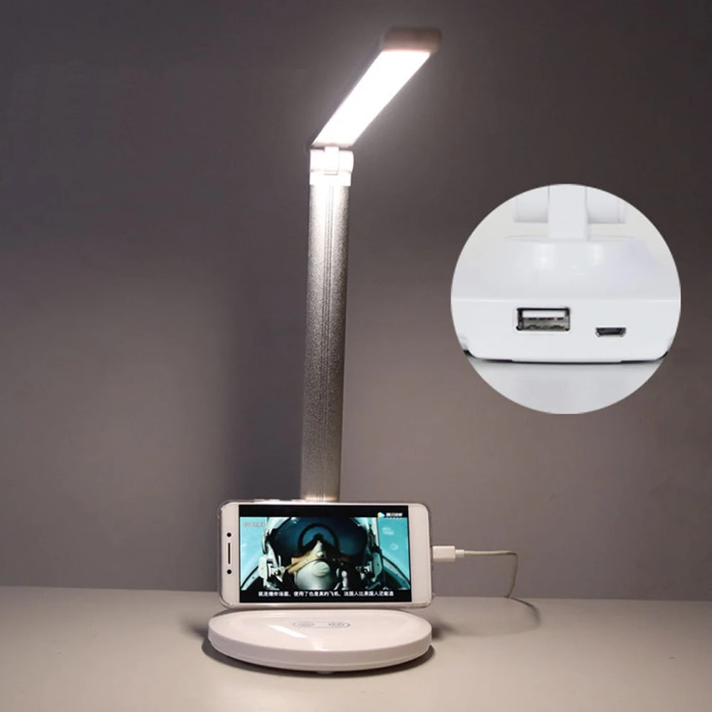 

Touch Switch Dimmable Foldable LED Desk Lamp Modern ABS & Alloy Reading Light USB Output Table Lamp for Office Deco 4 Colors