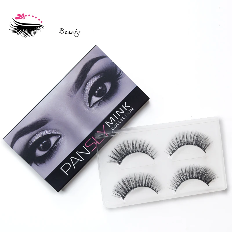 

2 Pairs 3D Soft Make Up False Eyelashes Extension Magnetic Long Nature Mink Eye Lashes Fake Handmade Lashes For Beauty Cosmetic