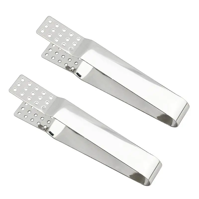 Buy 2PCS Stainless Steel Tea Bag Tongs Heat Resistant